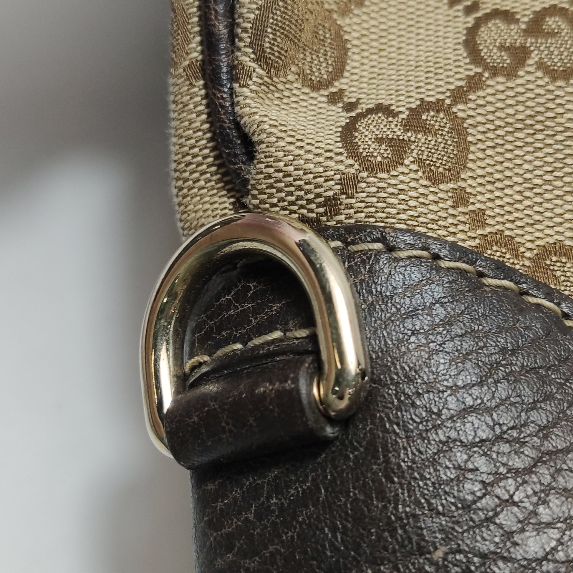 Gucci Jackie Canvas Bamboo Tassel