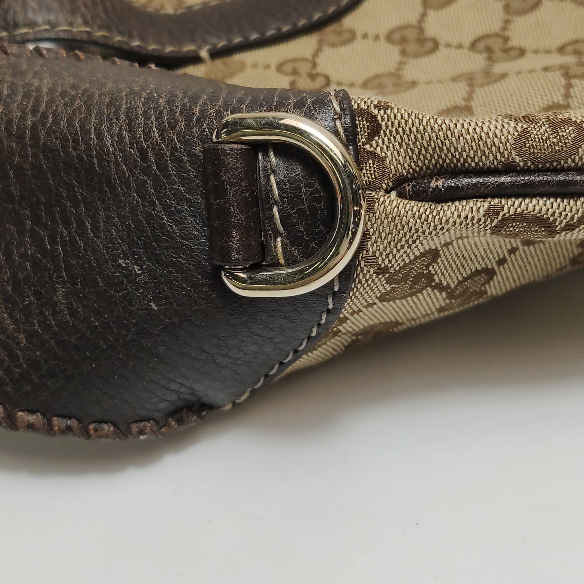 Gucci Jackie Canvas Bamboo Tassel