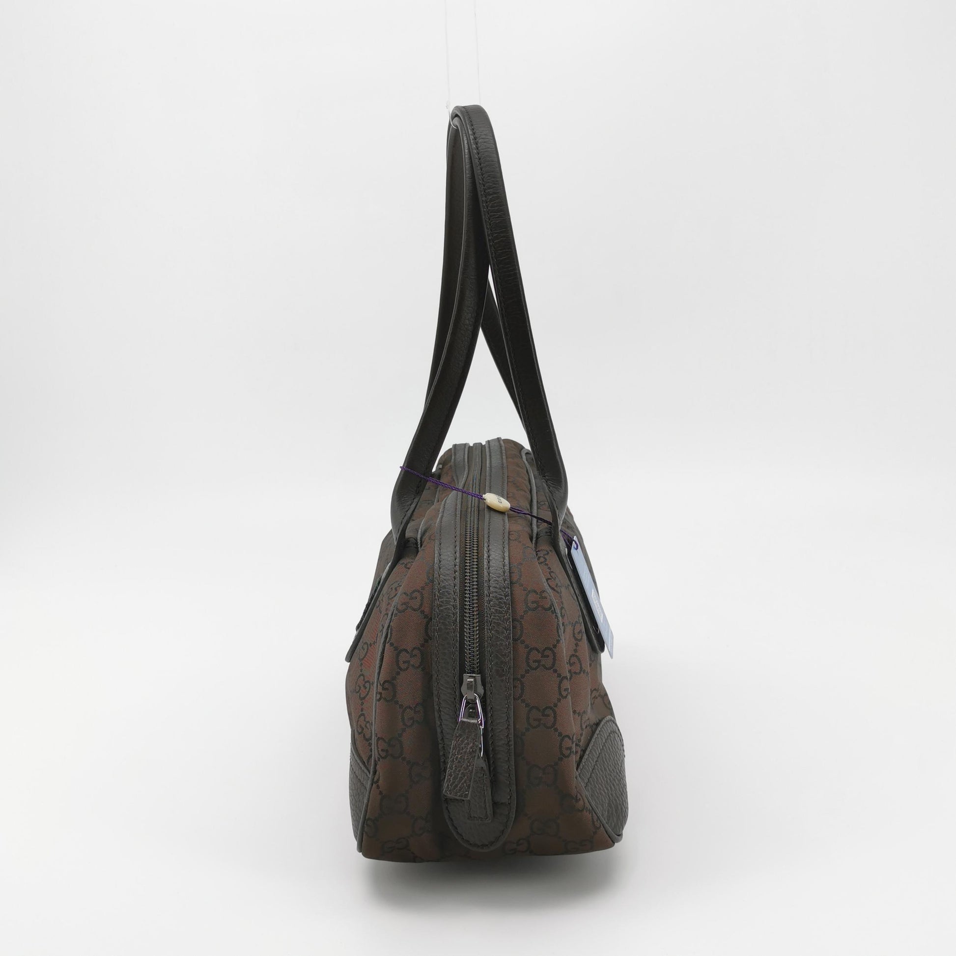 Gucci Princy Nylon Monogram Shoulder Bag Brown