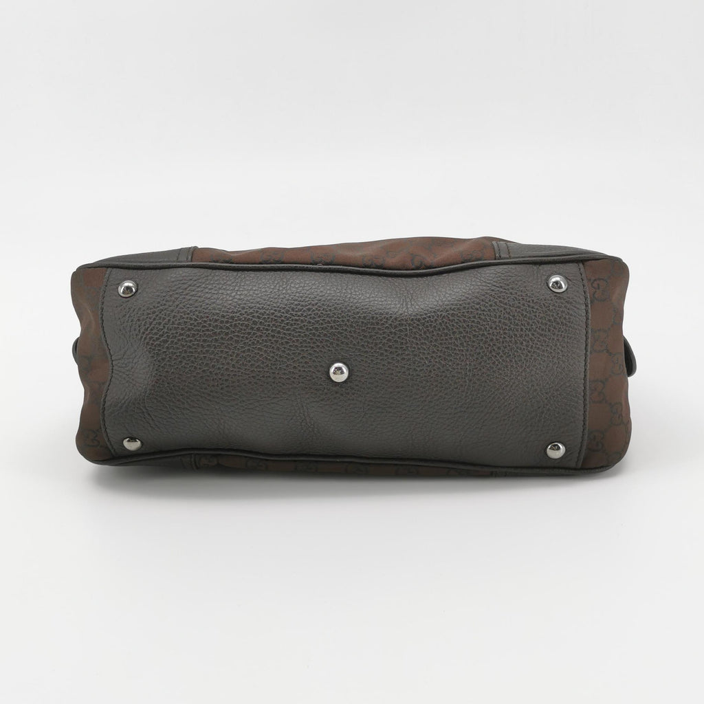 Gucci Princy Nylon Monogram Shoulder Bag Brown