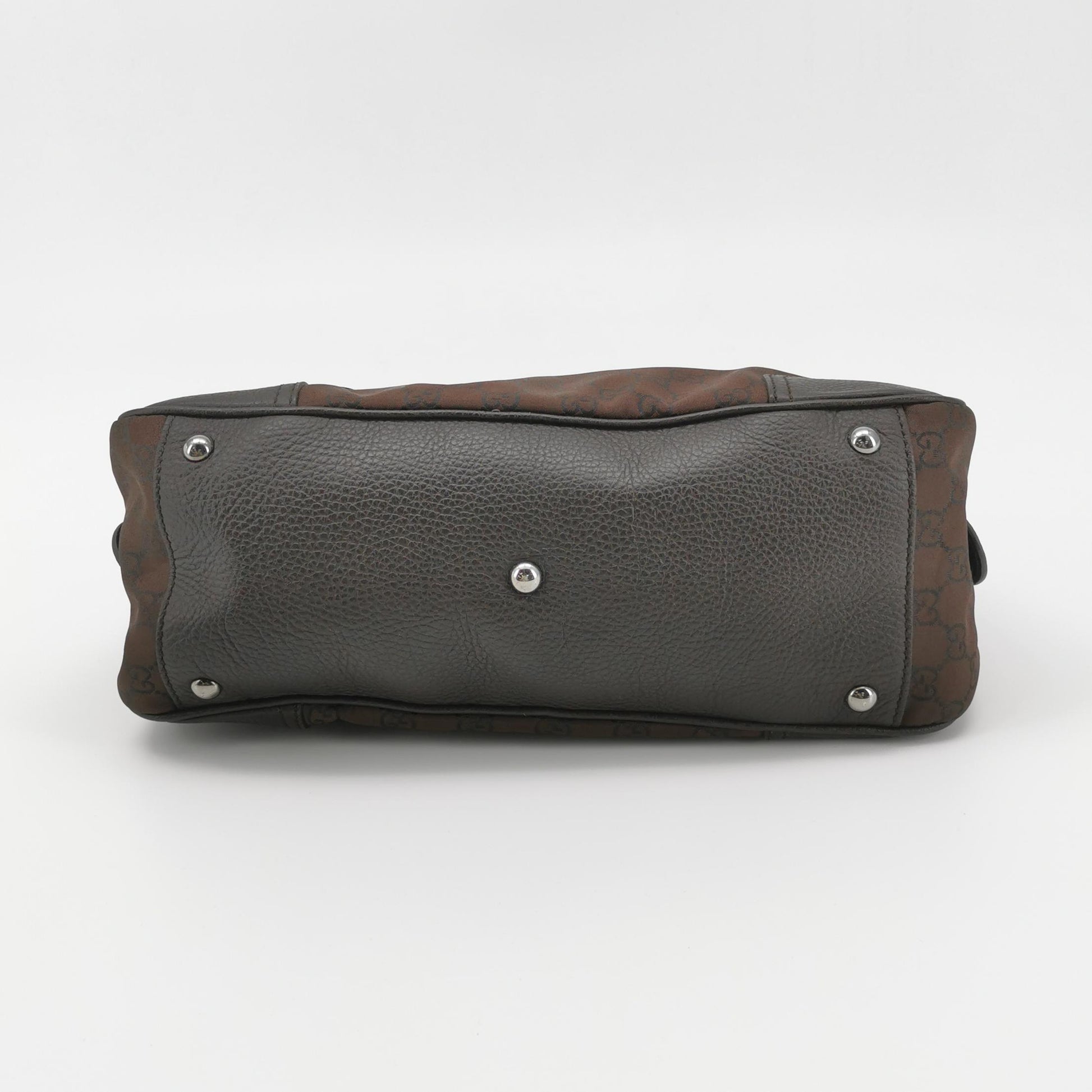 Gucci Princy Nylon Monogram Shoulder Bag Brown
