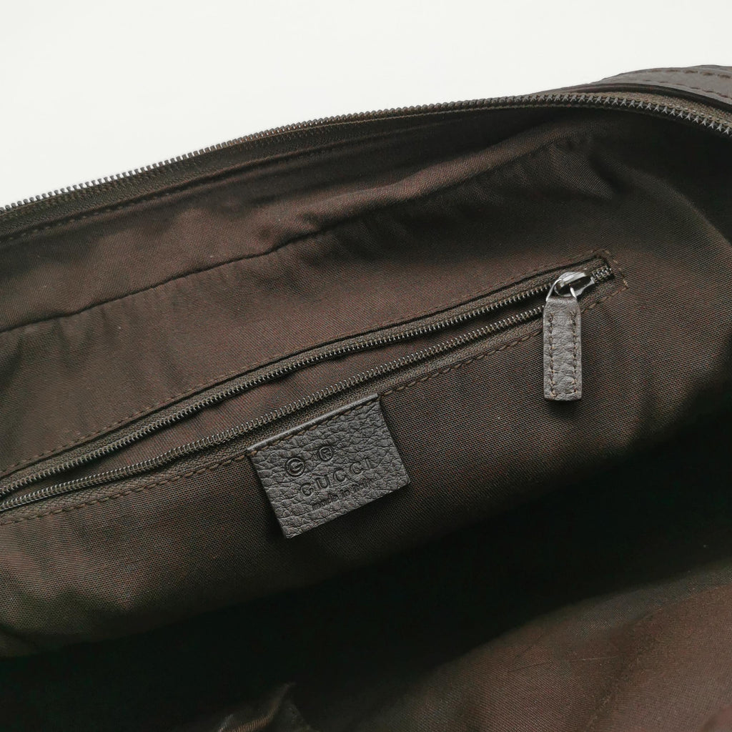Gucci Princy Nylon Monogram Shoulder Bag Brown