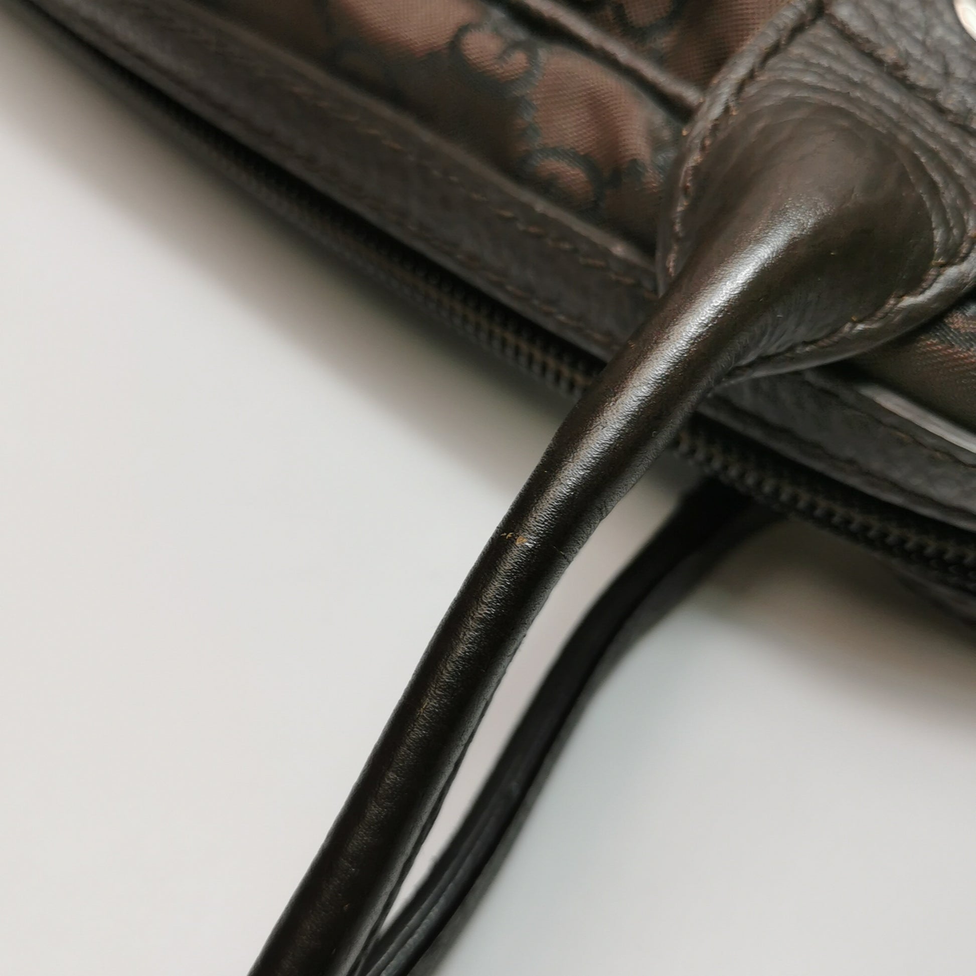 Gucci Princy Nylon Monogram Shoulder Bag Brown
