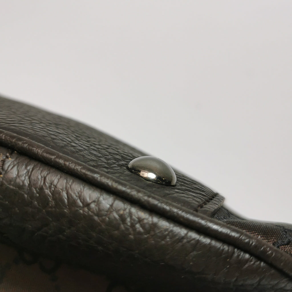 Gucci Princy Nylon Monogram Shoulder Bag Brown