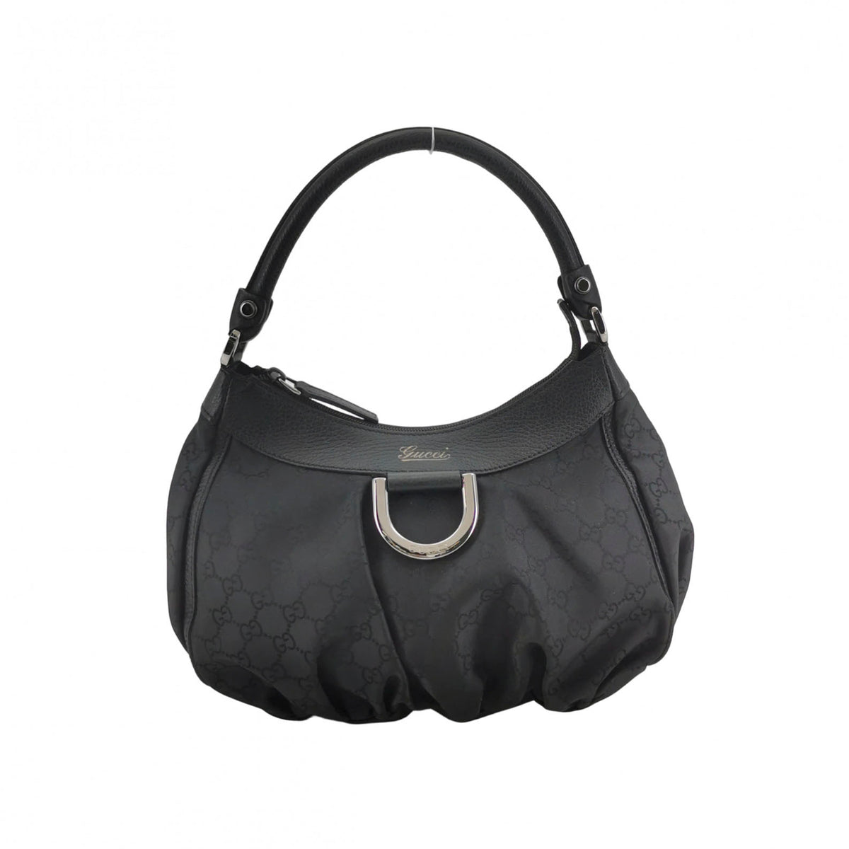 Gucci Abbey D-ring Hobo Shoulder Bag Black