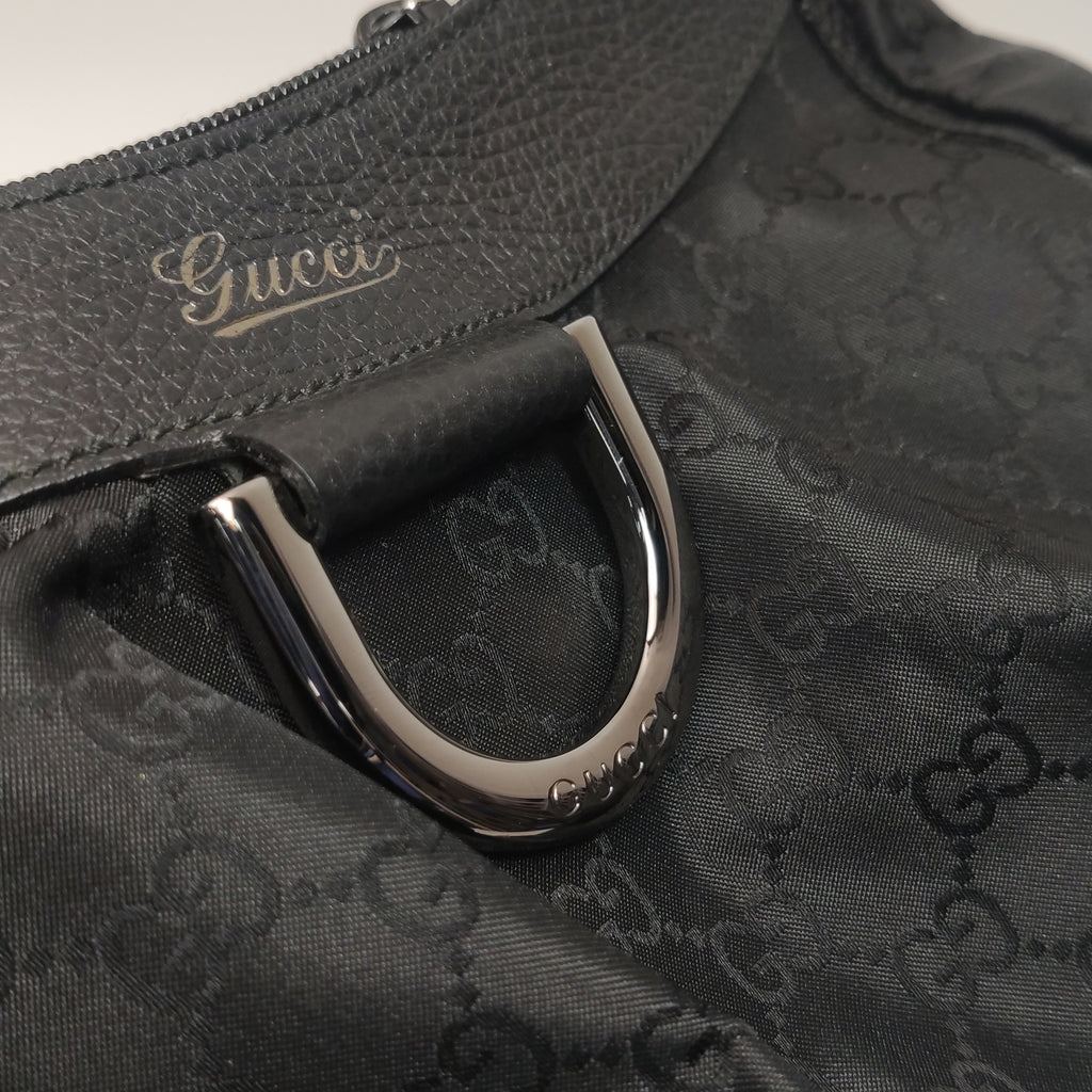 Gucci Abbey D-ring Hobo Shoulder Bag Black