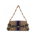 Gucci Tom Ford Monogram Horsebit Web Clutch Purple