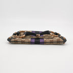 Gucci Tom Ford Monogram Horsebit Web Clutch Purple