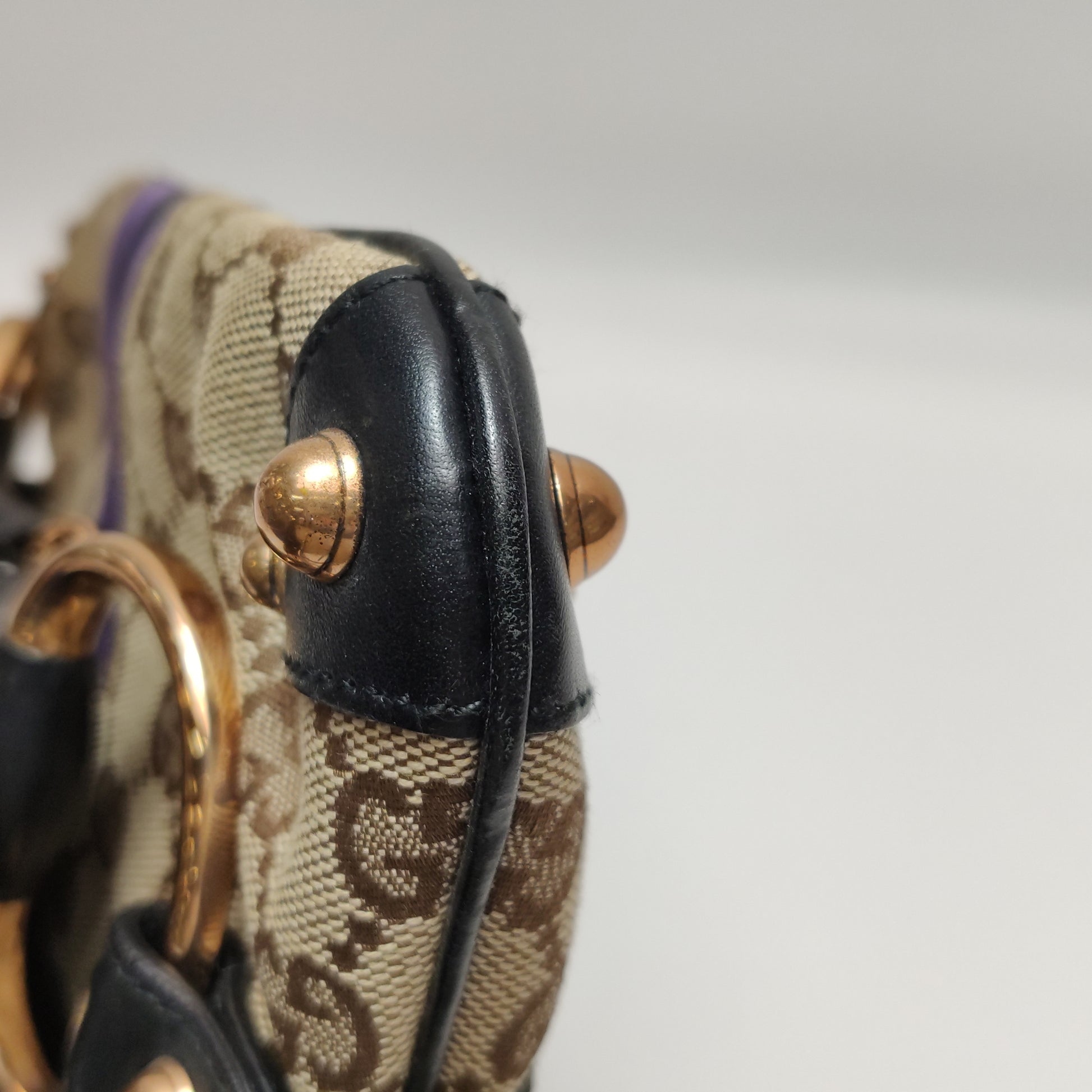Gucci Tom Ford Monogram Horsebit Web Clutch Purple
