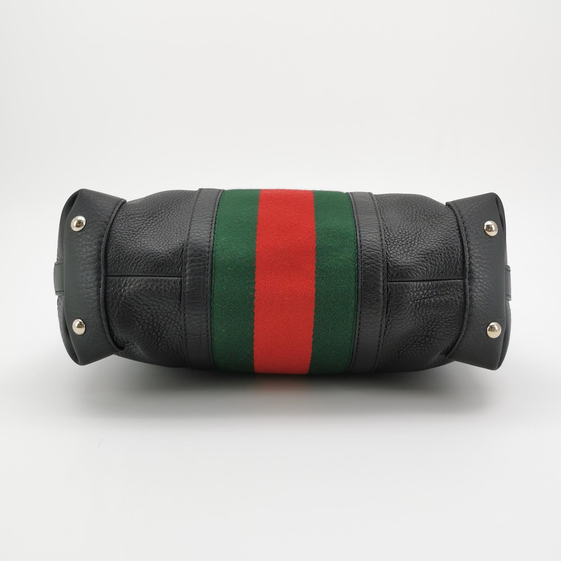 Gucci Web Hobo Medium Grained Calfskin Black