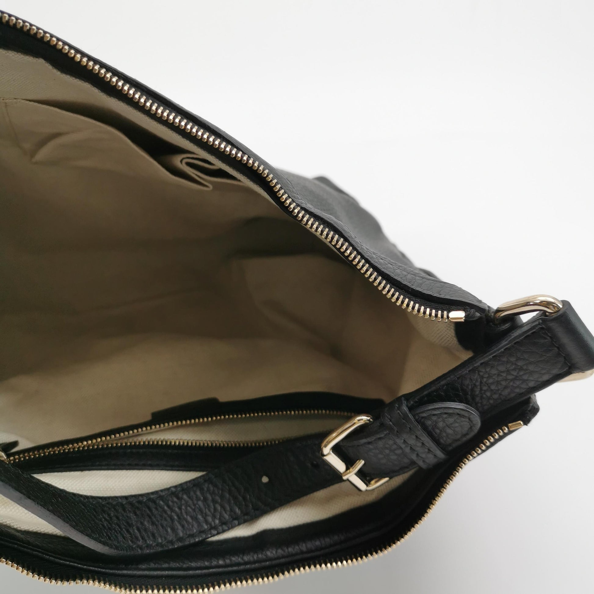 Gucci Web Hobo Medium Grained Calfskin Black