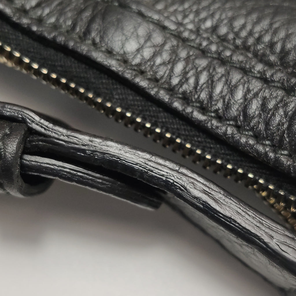 Gucci Web Hobo Medium Grained Calfskin Black