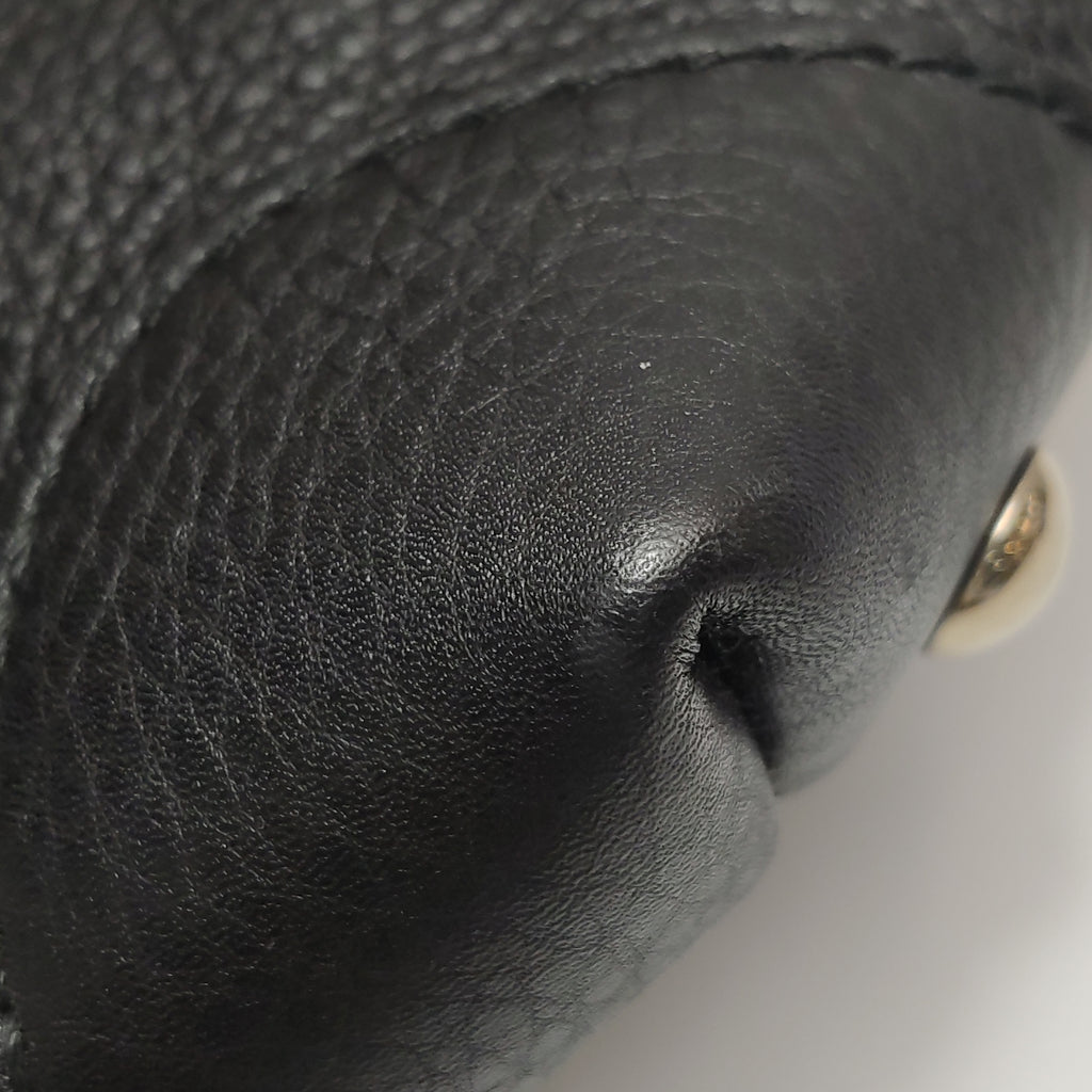 Gucci Web Hobo Medium Grained Calfskin Black