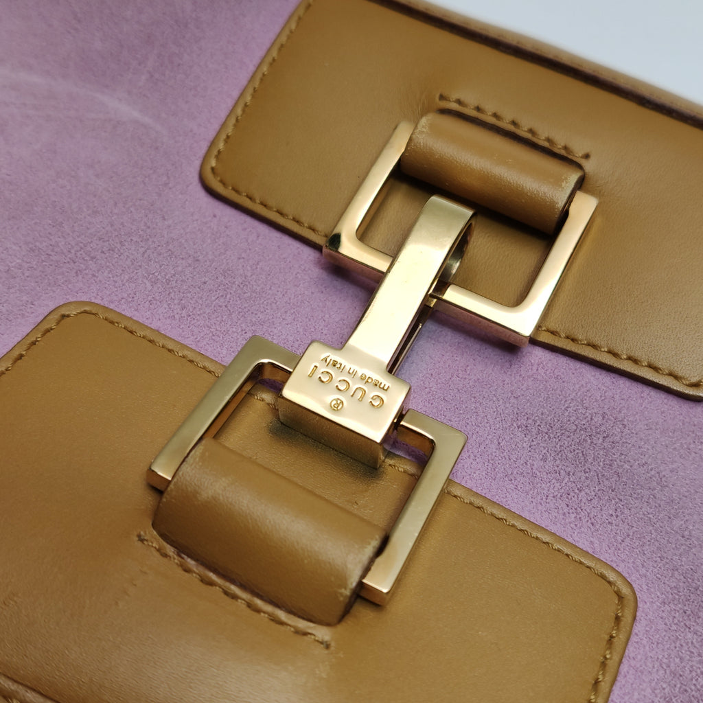 Gucci Jackie Suede Trim Pink