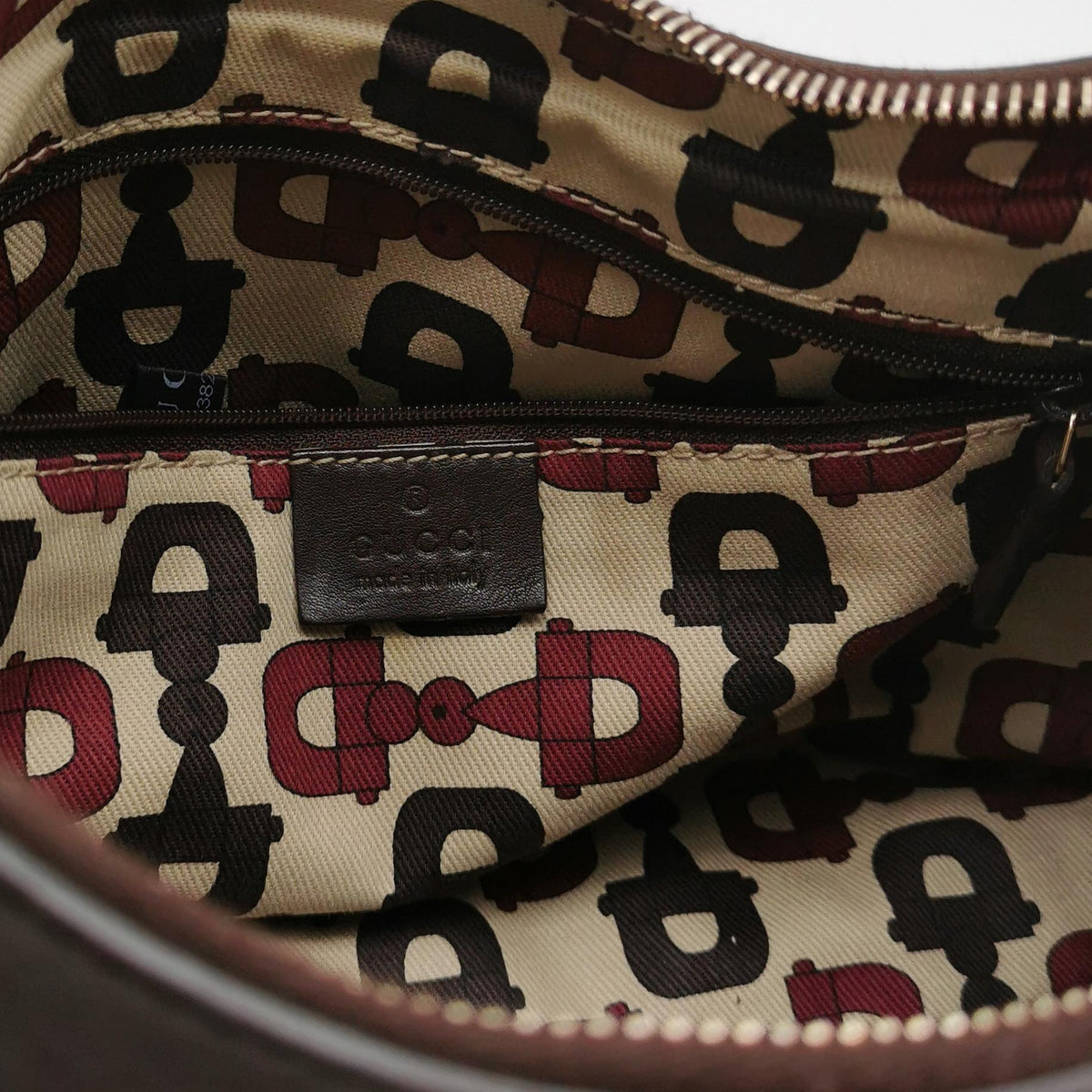 Gucci Abbey D-Ring Hobo Shoulder Bag Dark Brown