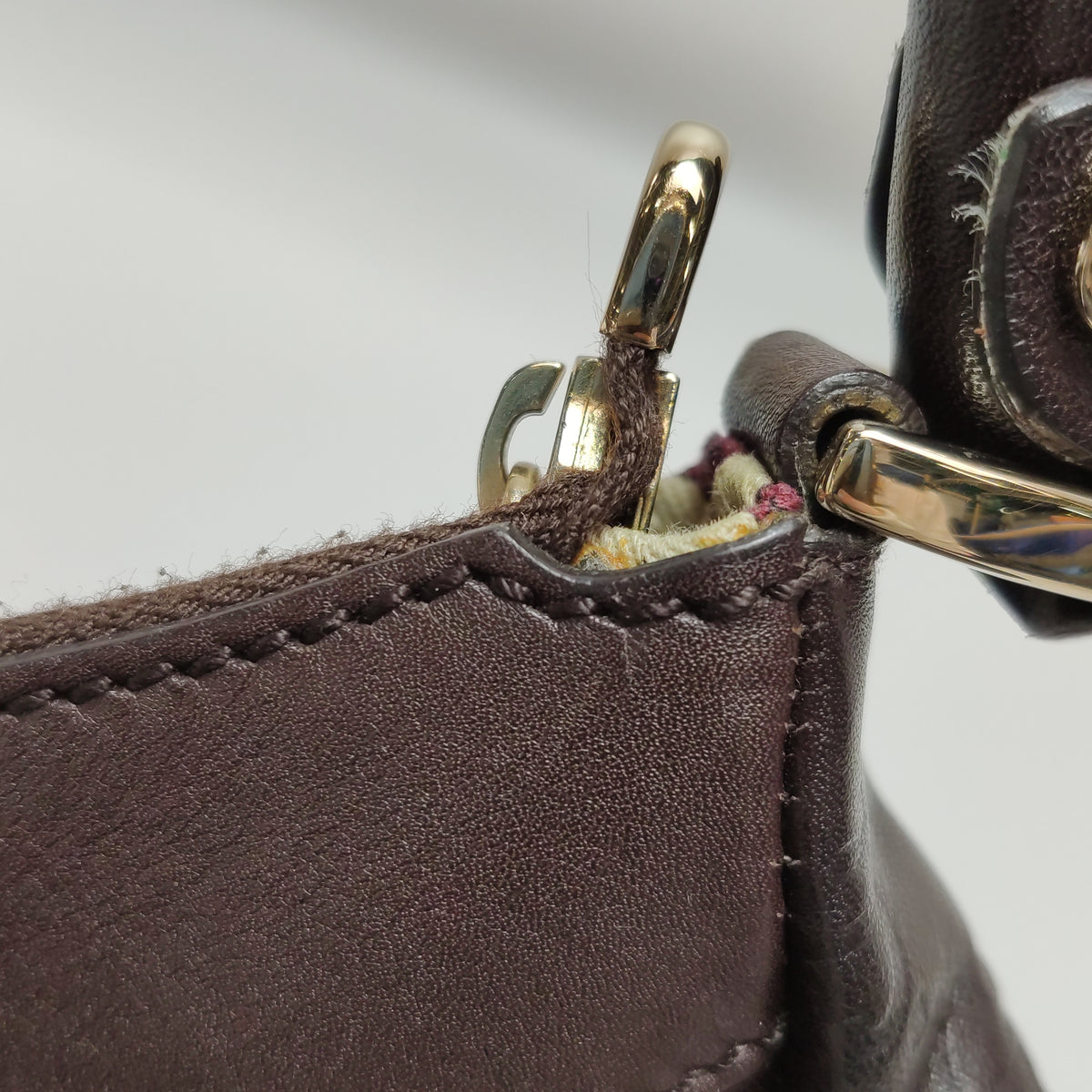 Gucci Abbey D-Ring Hobo Shoulder Bag Dark Brown