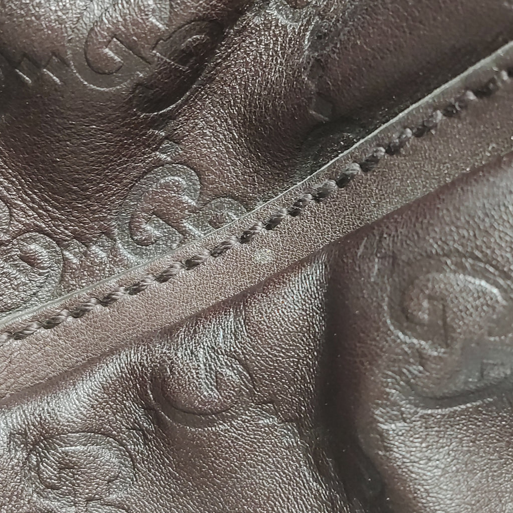 Gucci Abbey D-Ring Hobo Shoulder Bag Dark Brown