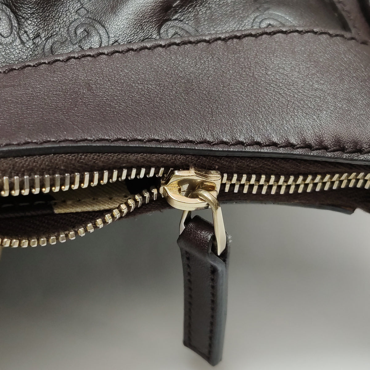 Gucci Abbey D-Ring Hobo Shoulder Bag Dark Brown