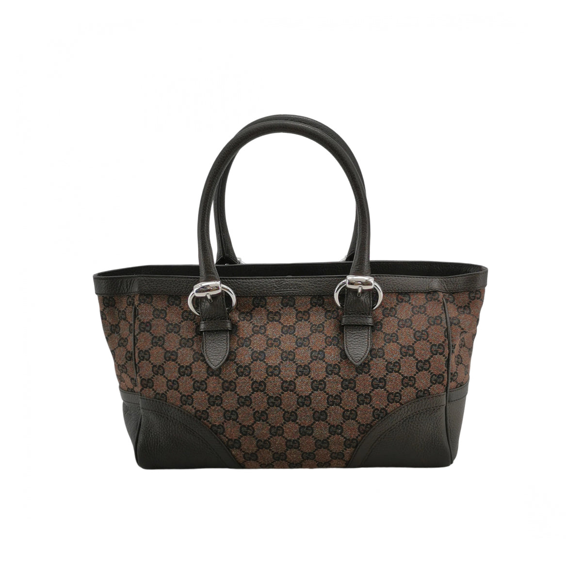 Gucci Canvas Tote Shoulder Brown