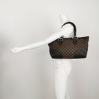 Gucci Canvas Tote Shoulder Brown