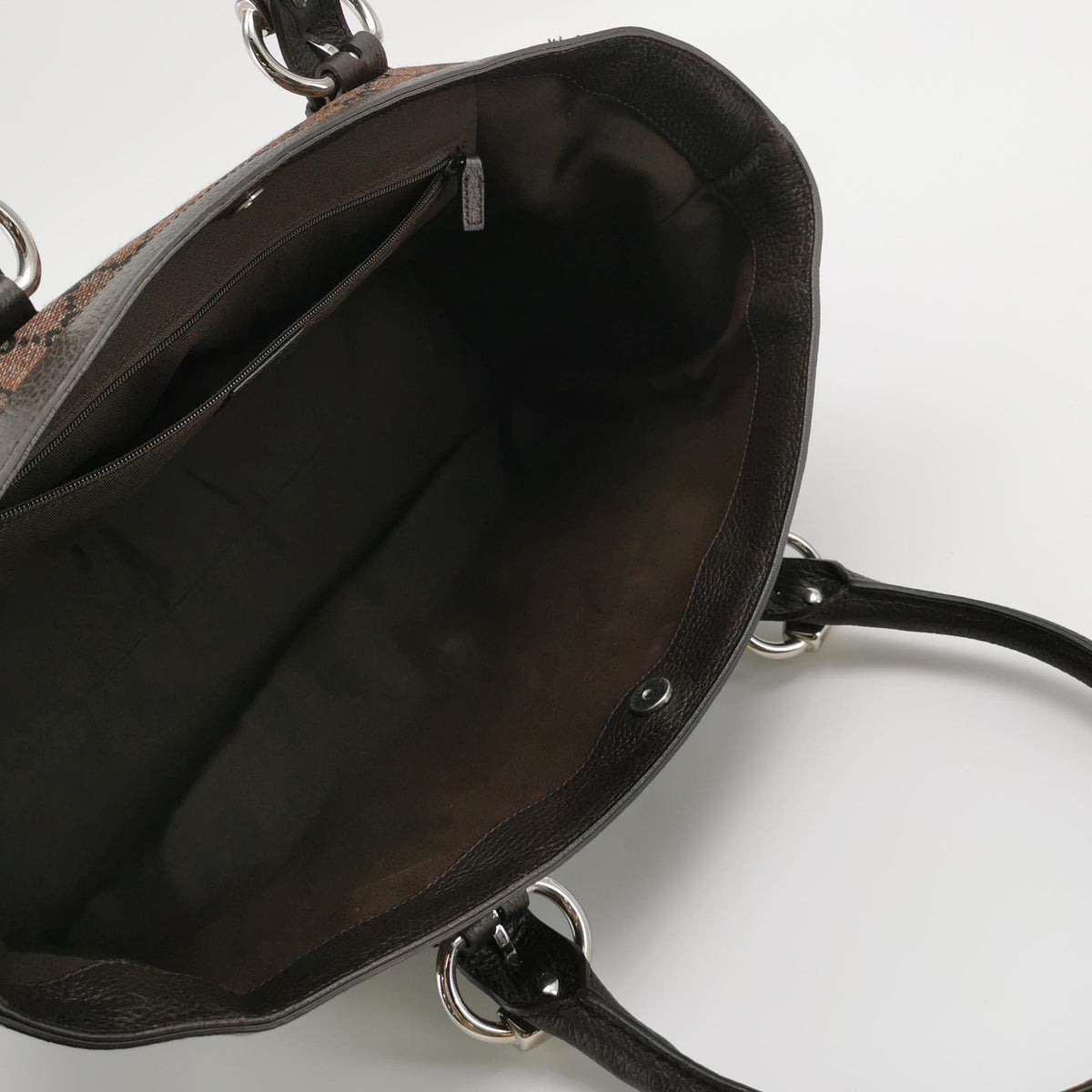 Gucci Canvas Tote Shoulder Brown