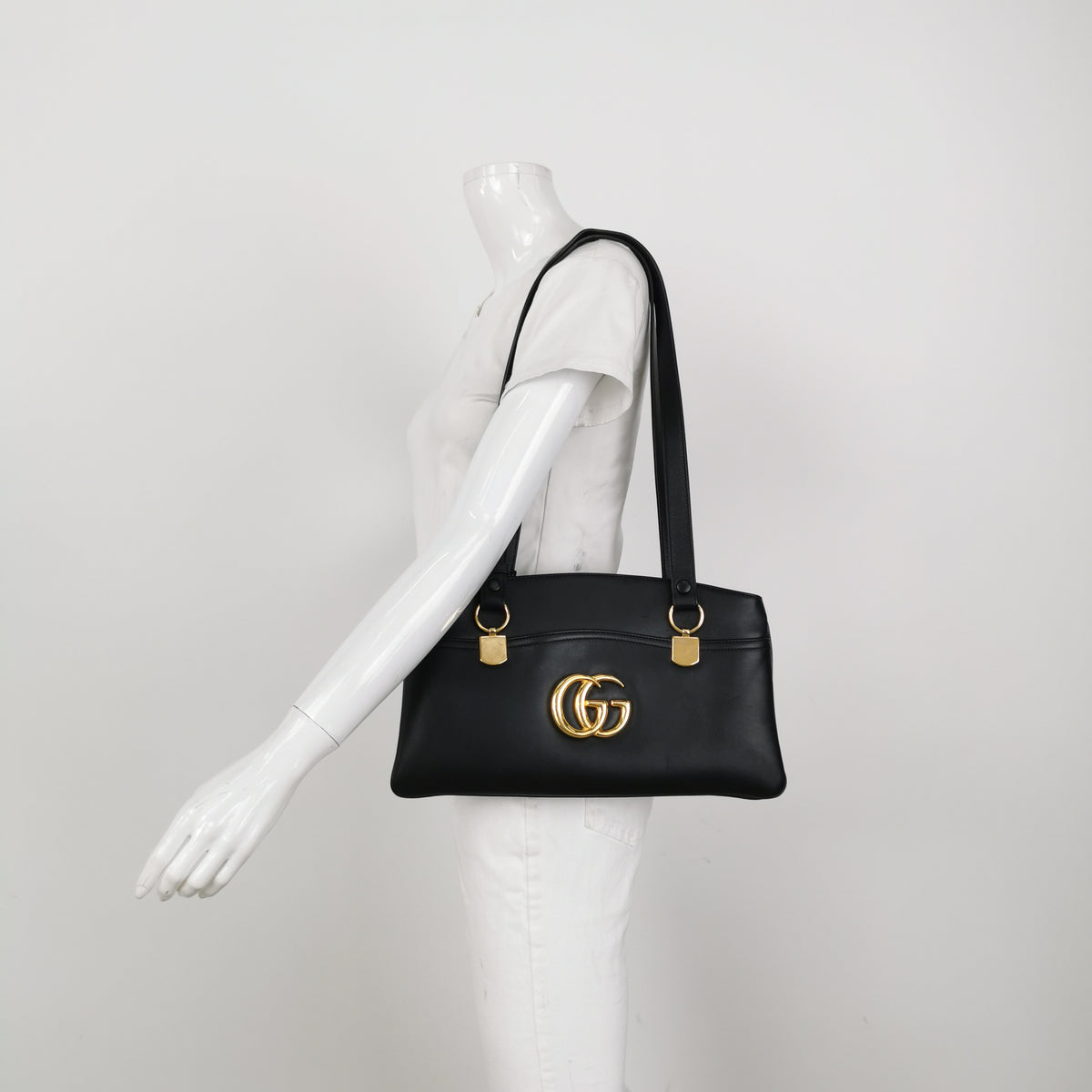 Gucci Double G Arli Shoulder Bag Black