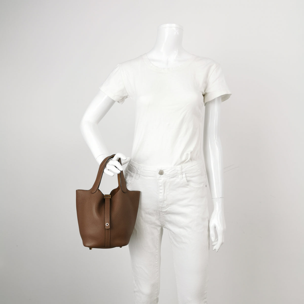 Hermès Picotin 18 Taurillon Clemence Alezan Brown