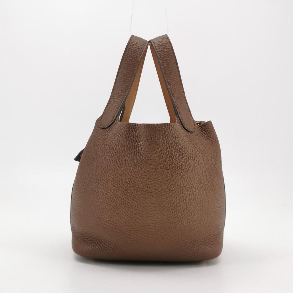 Hermès Picotin 18 Taurillon Clemence Alezan Brown