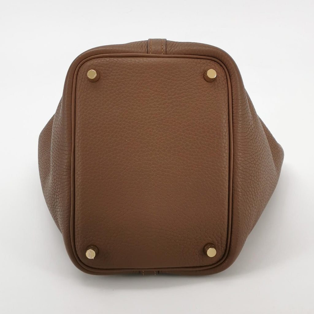 Hermès Picotin 18 Taurillon Clemence Alezan Brown
