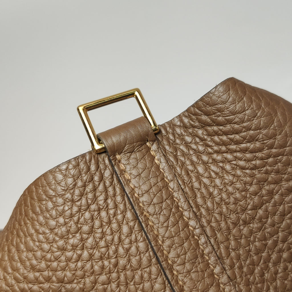 Hermès Picotin 18 Taurillon Clemence Alezan Brown