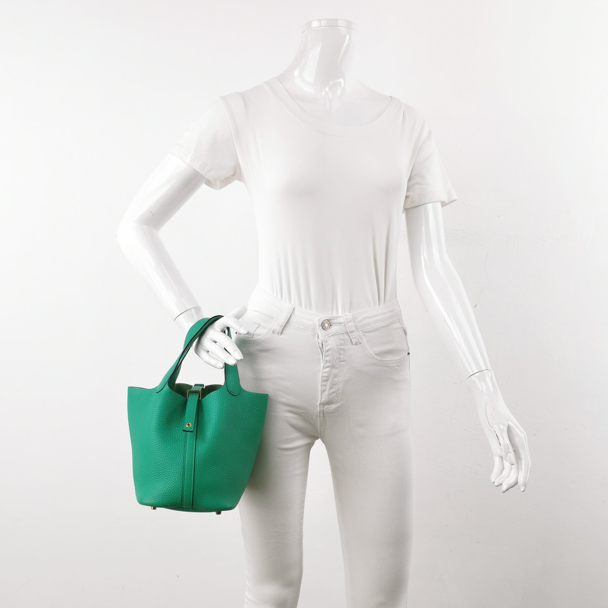 Hermès Picotin 18 Clemence 6W Menthe Green