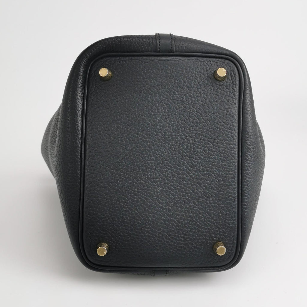Hermès Picotin 18 Clemence Black GHW