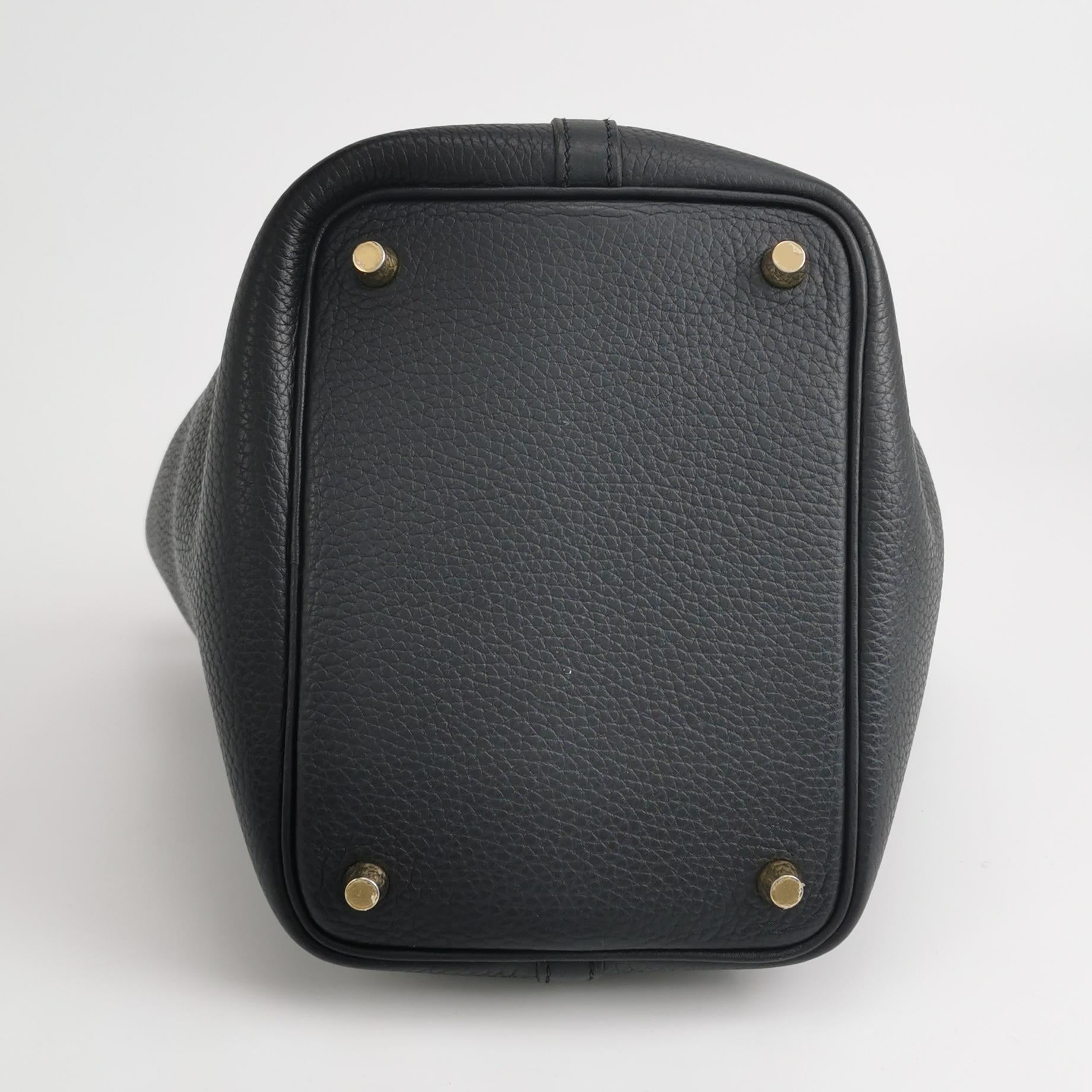 Hermès Picotin 18 Clemence Black GHW
