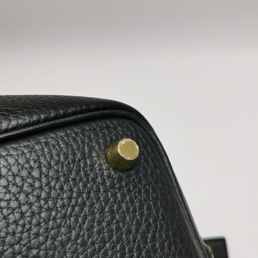 Hermès Picotin 18 Clemence Black GHW
