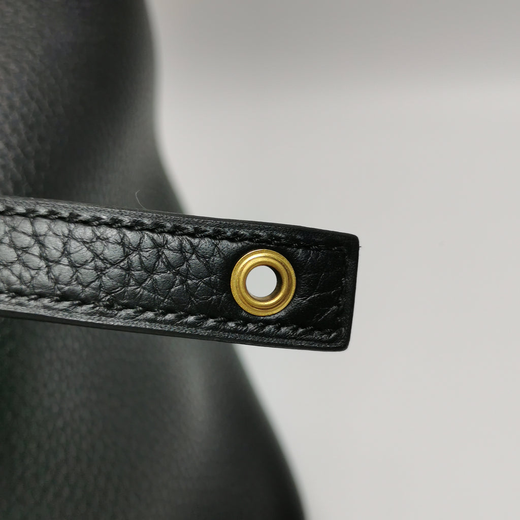 Hermès Picotin 18 Clemence Black GHW