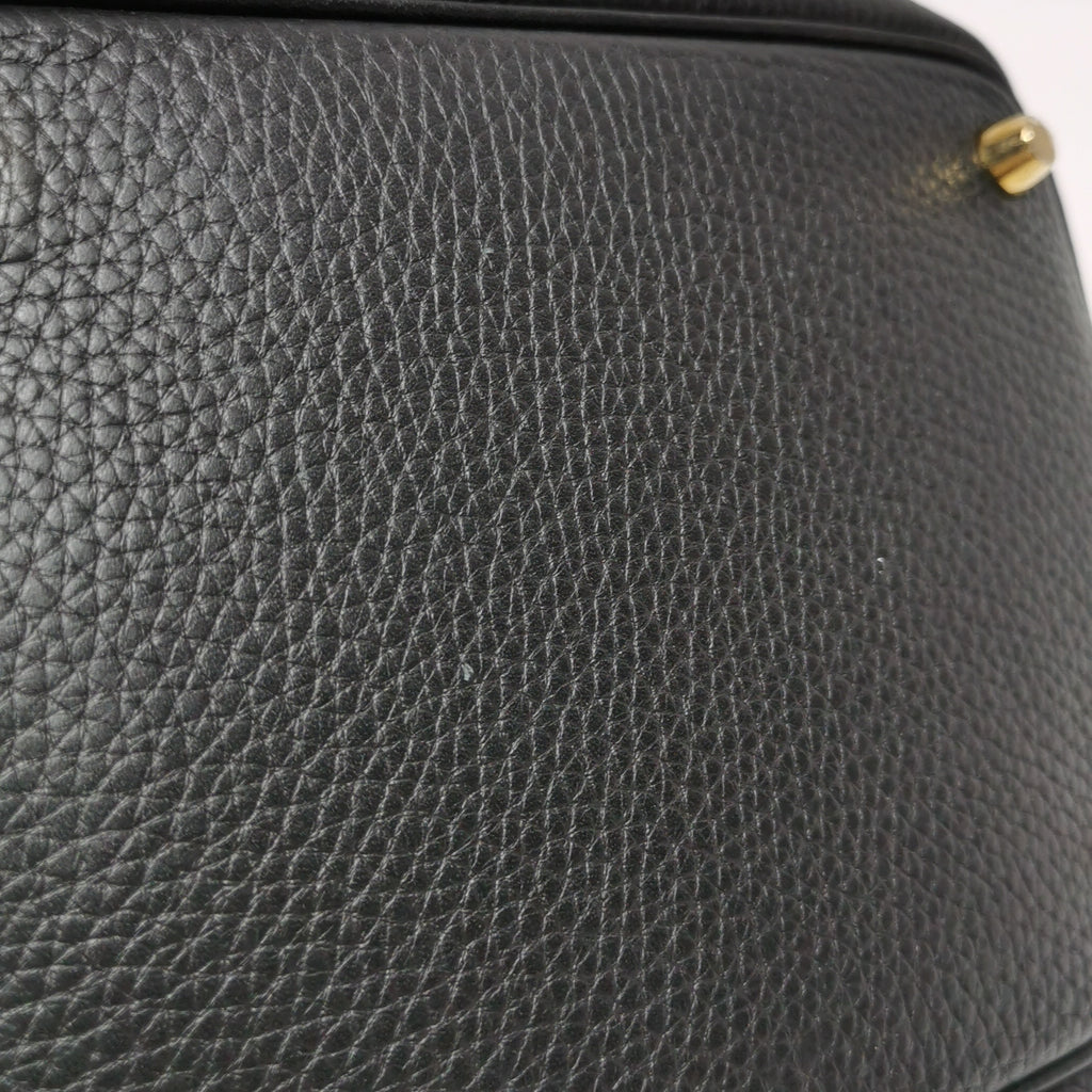 Hermès Picotin 18 Clemence Black GHW