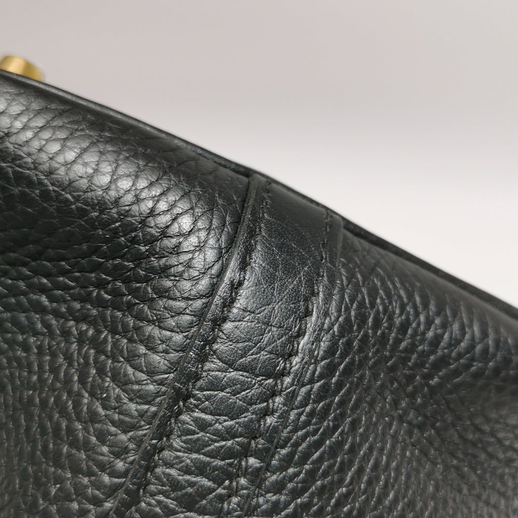 Hermès Picotin 18 Clemence Black GHW