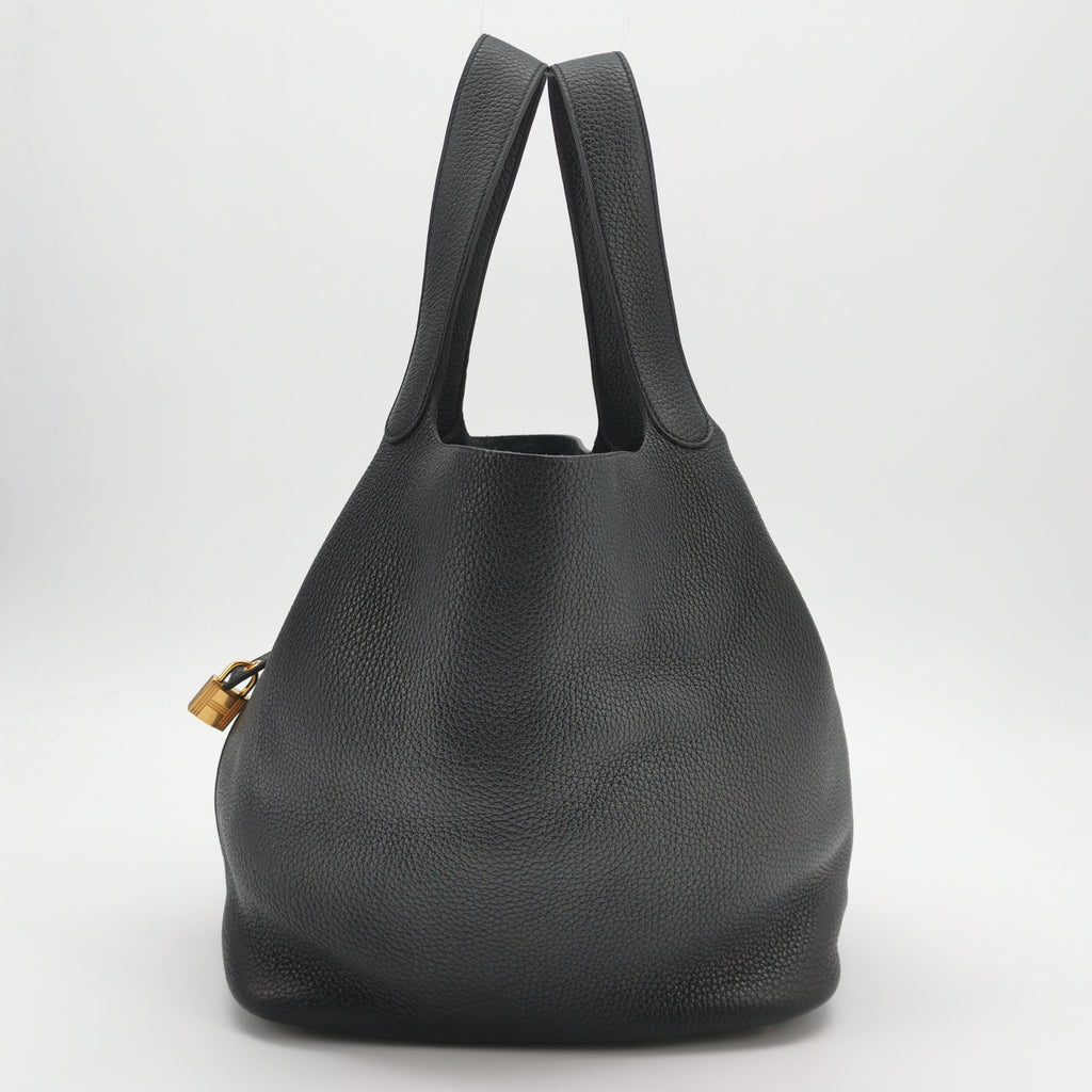 Hermès Picotin 26 Clemence Black GHW