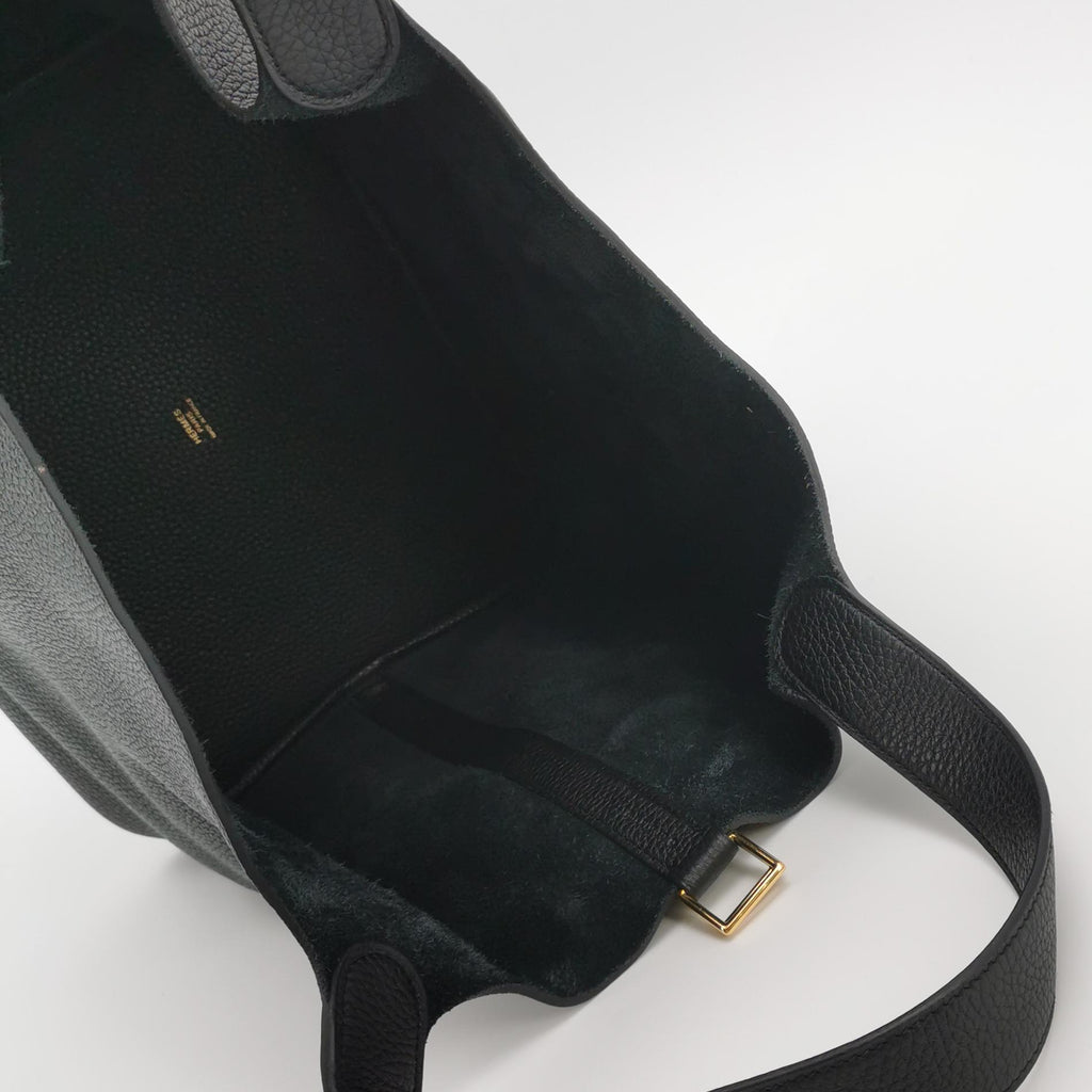 Hermès Picotin 26 Clemence Black GHW