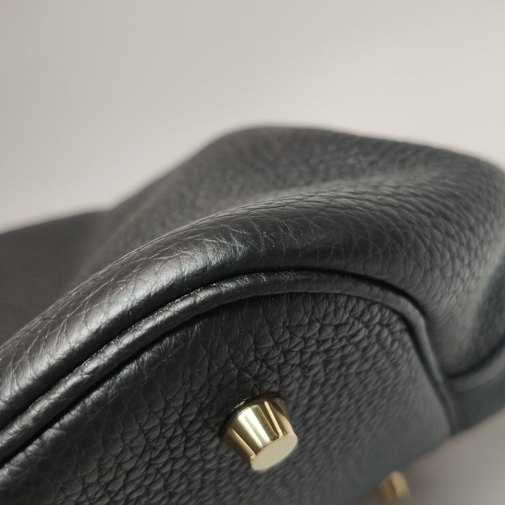 Hermès Picotin 26 Clemence Black GHW
