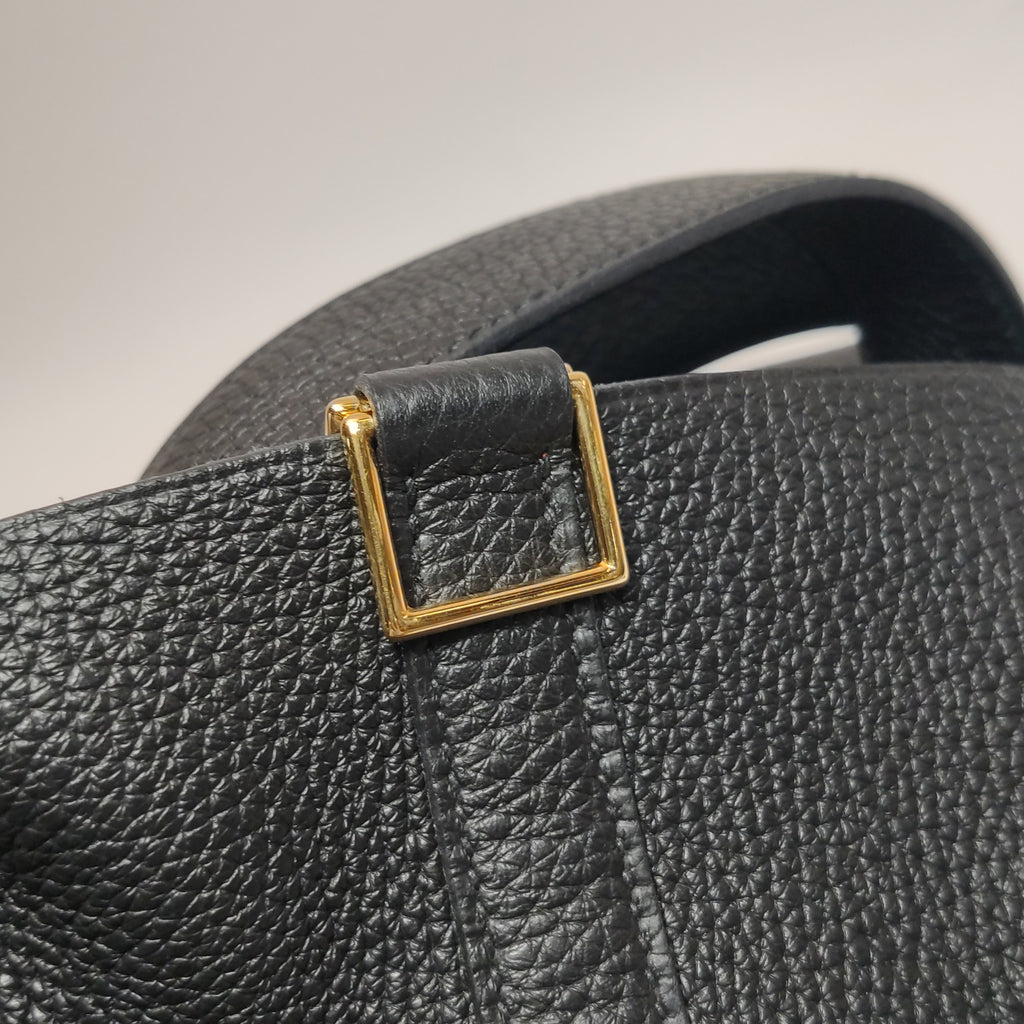 Hermès Picotin 26 Clemence Black GHW