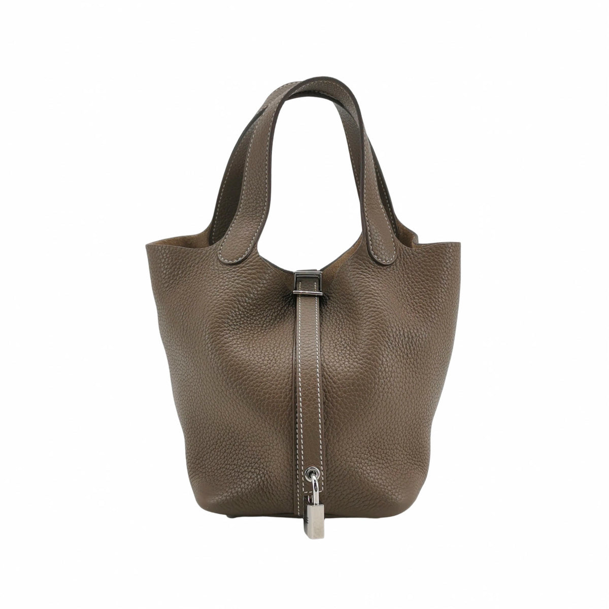 Hermès Picotin 18 Taurillon Clemence Etoupe