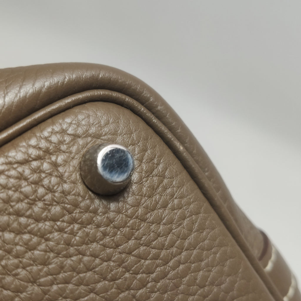 Hermès Picotin 18 Taurillon Clemence Etoupe