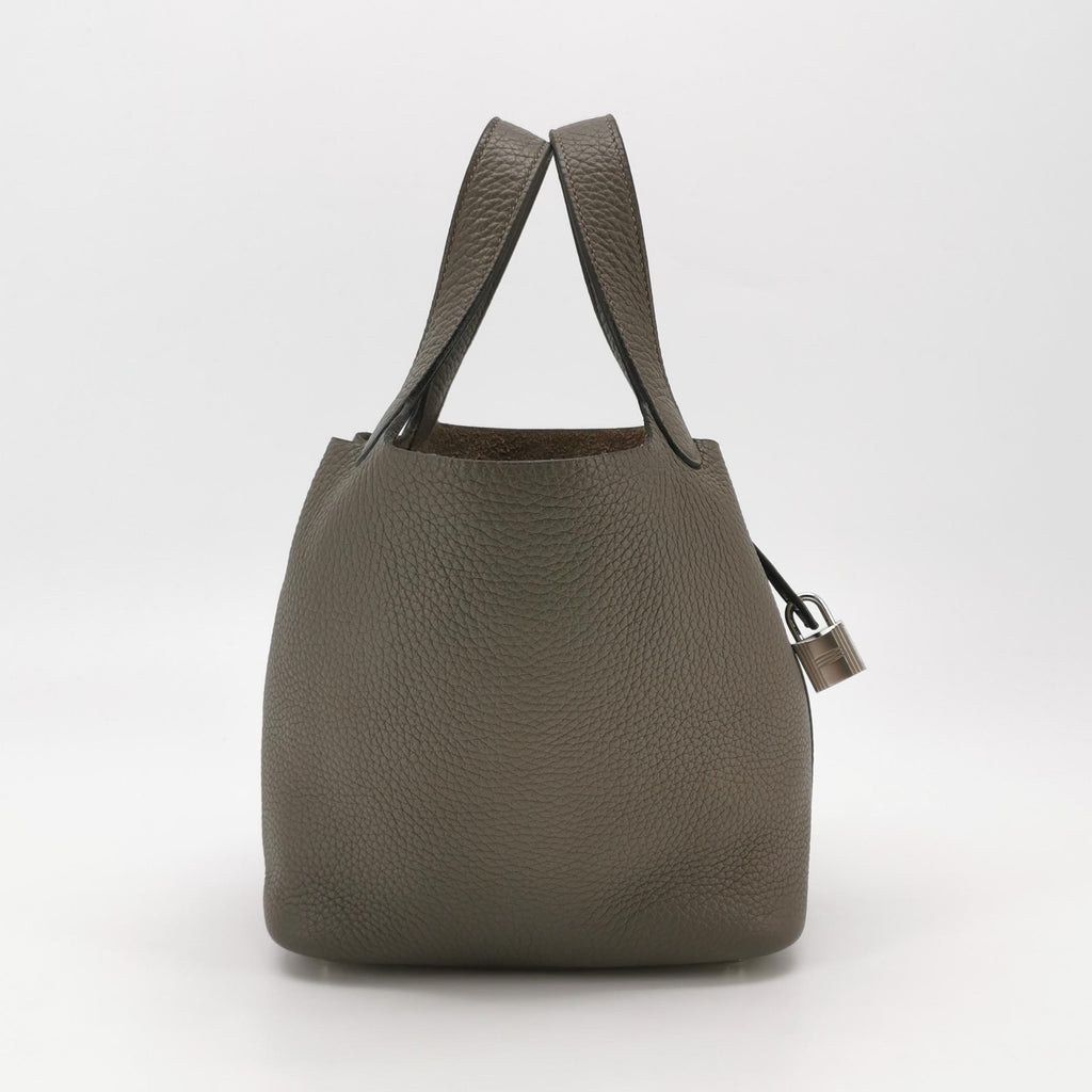Hermès Picotin 18 Taurillon Clemence Étain