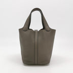 Hermès Picotin 18 Taurillon Clemence Étain
