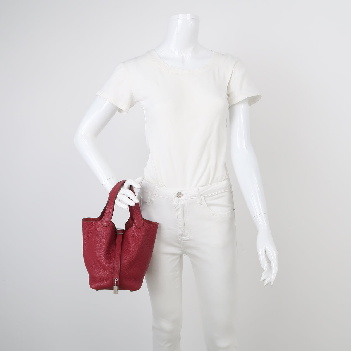 Hermes Picotin 18 Red Taurillon Clemence SHW