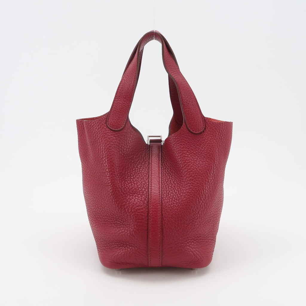 Hermes Picotin 18 Red Taurillon Clemence SHW