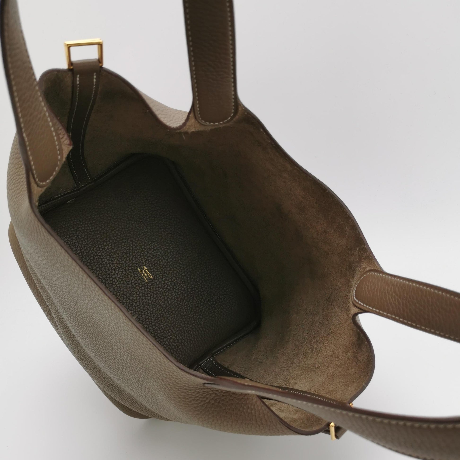 Hermès Picotin 22 Clemence Etoupe GHW