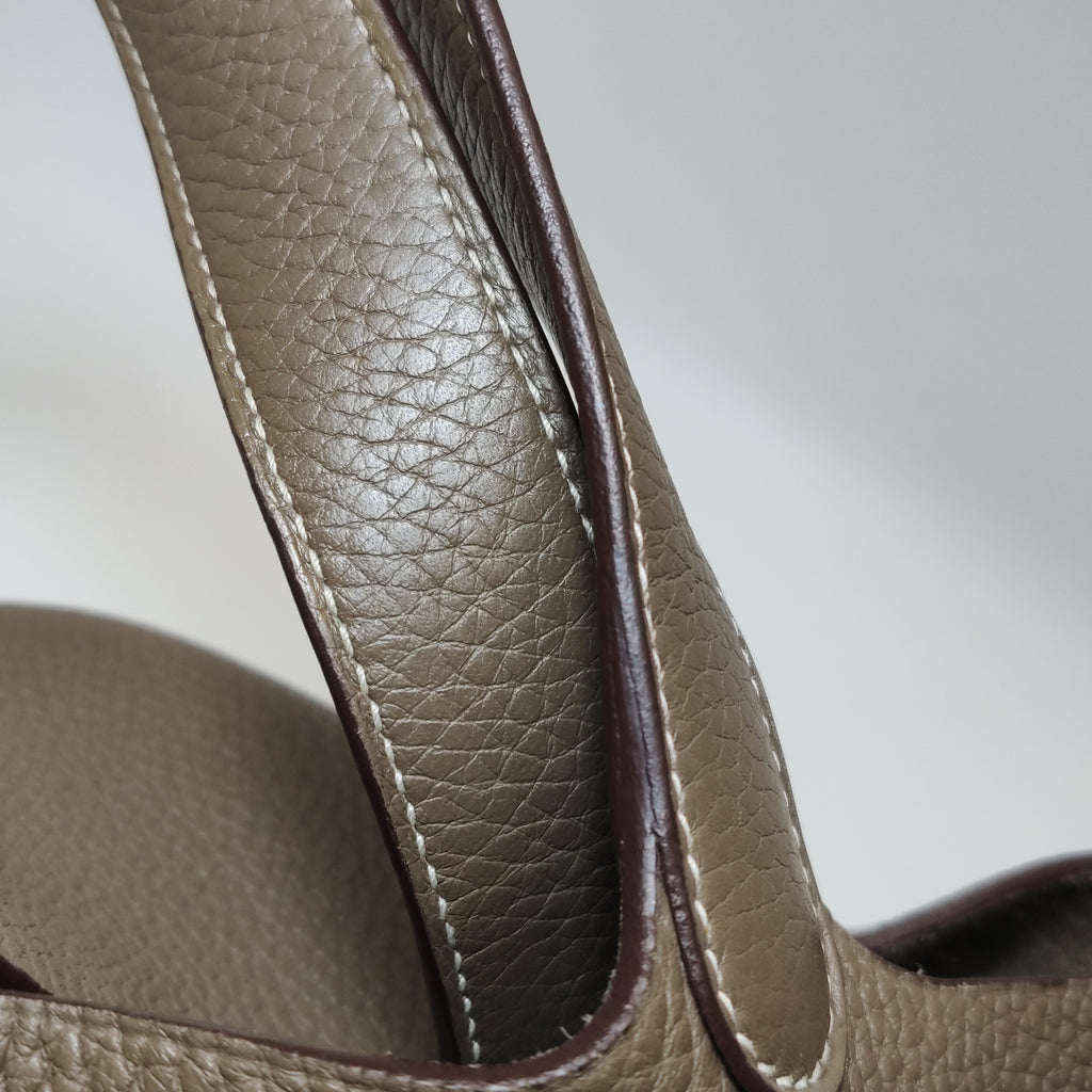 Hermès Picotin 22 Clemence Etoupe GHW