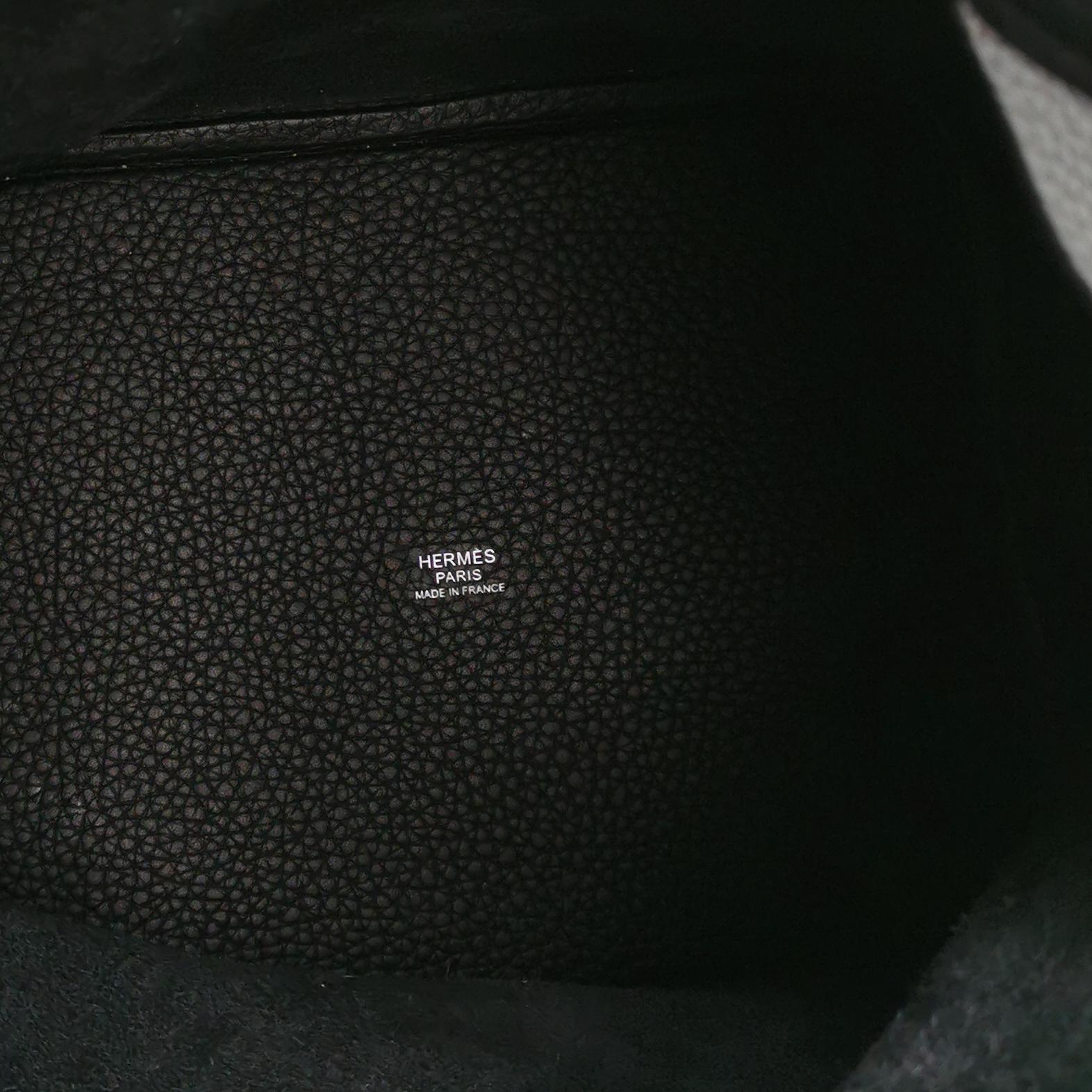 Hermès Picotin 22 Clemence Black SHW
